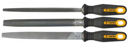 Напилки по металу TOPEX, 200/2мм, 3 шт (06A130)