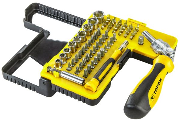 Набор насадок с держателем TOPEX, 68 единиц