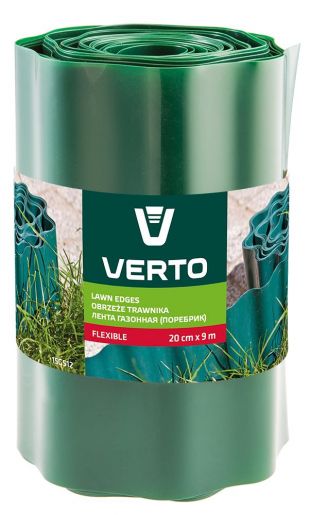 Бордюрная лента Verto, 20см, 9м, зелёная (15G512)