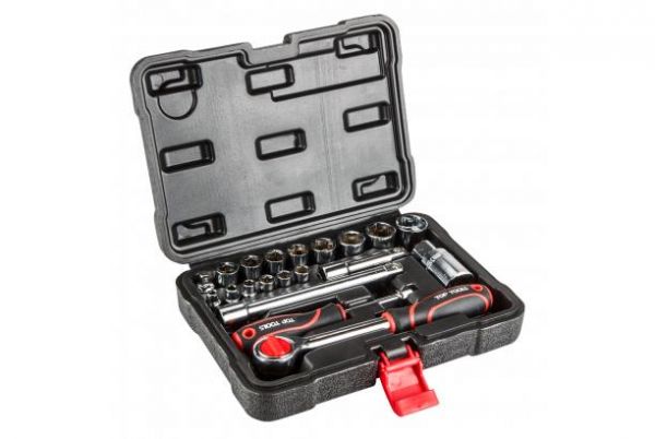 Набір торцевих головок Top Tools, 1/4", 3/8", 20 одиниць Набір торцевих головок Top Tools, 1/4", 3/8", 20 одиниць