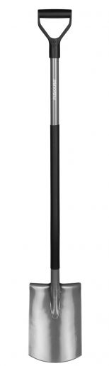 Лопата прямая Fiskars Ergonomic, с закругленным лезвием, 125см, 2.1кг (1001411)