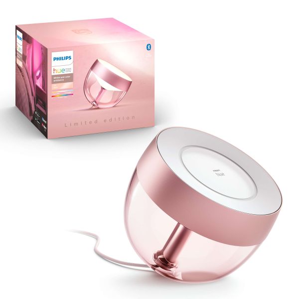 Настільний розумний світильник Philips Hue Iris, Color, BT, DIM, рожевий (8719514264502)