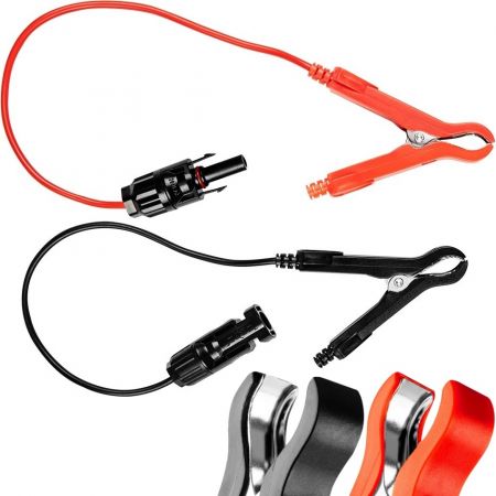 Зарядні кабелі Neo Tools, затискач "крокодил", для сонячних панелей, 30см