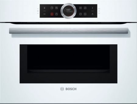 Духовой шкаф Bosch CMG633BW1, электрический, компактный, функция СВЧ, 45л