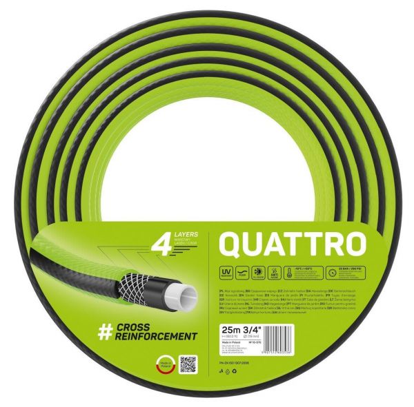 Шланг садовий Cellfast QUATTRO, 3/4”, 25м, 4 шари (10-075) Шланг садовий Cellfast QUATTRO, 3/4”, 25м, 4 шари (10-075)