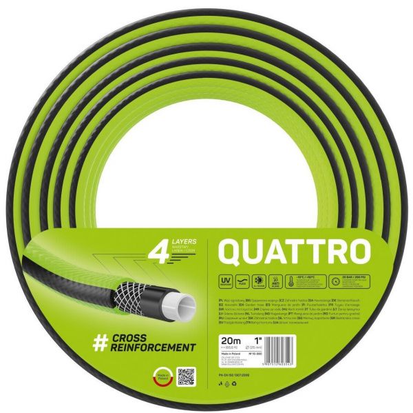 Шланг садовый Cellfast QUATTRO, 1”, 20м, 4 слоя (10-080)
