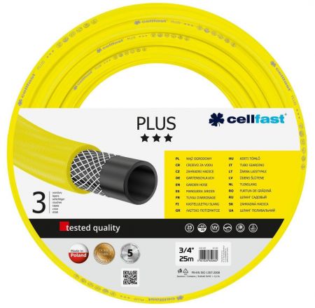 Шланг садовый Cellfast PLUS, 3/4", 25м, 3 слоя (10-220)