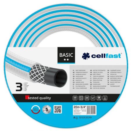 Шланг садовий Cellfast BASIC, 3/4", 20м, 3 шари (10-420)