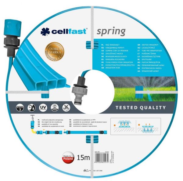 Шланг зрошувальний перфорований Cellfast SPRING, 15м (19-022)