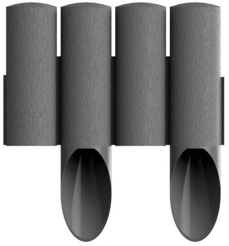 Газонное ограждение Cellfast STANDARD, 4 элемента, 2.3м, серый (34-044)