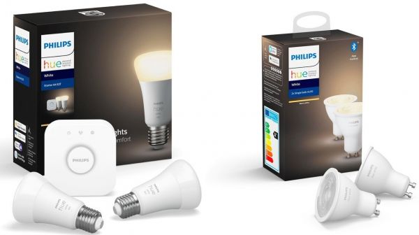 Набір Philips Hue (Bridge, лампа E27 White 2шт, лампа GU10 White 2шт) (BRIDGE+E27W2P+GU10W2P)