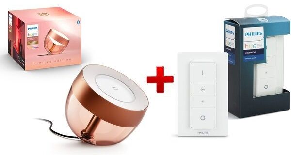 Набір Philips Hue (Dimmer, світильник Iris мідний) (DIMMER_V1+IRIS_COPPER)