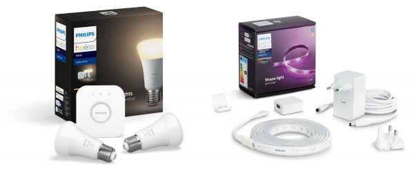 Набір Philips Hue (Bridge, лампа E27 White 2шт, стрічка світлодіодна Plus RGB 2м) (BRIDGE+E27W_2PCS+PLUS_2M)