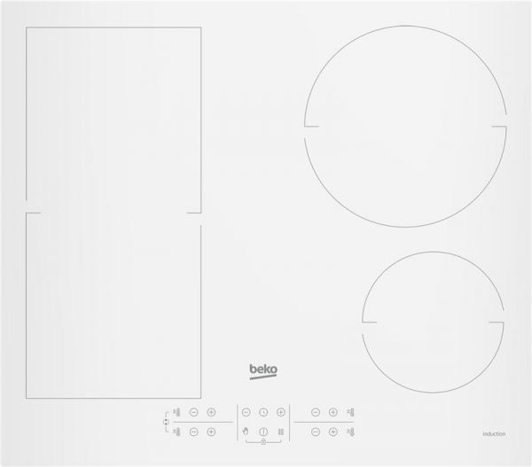 Варильна поверхня Beko HII64200FMTW, індукційна, скляна, 58см Артикул: HII64200FMTW