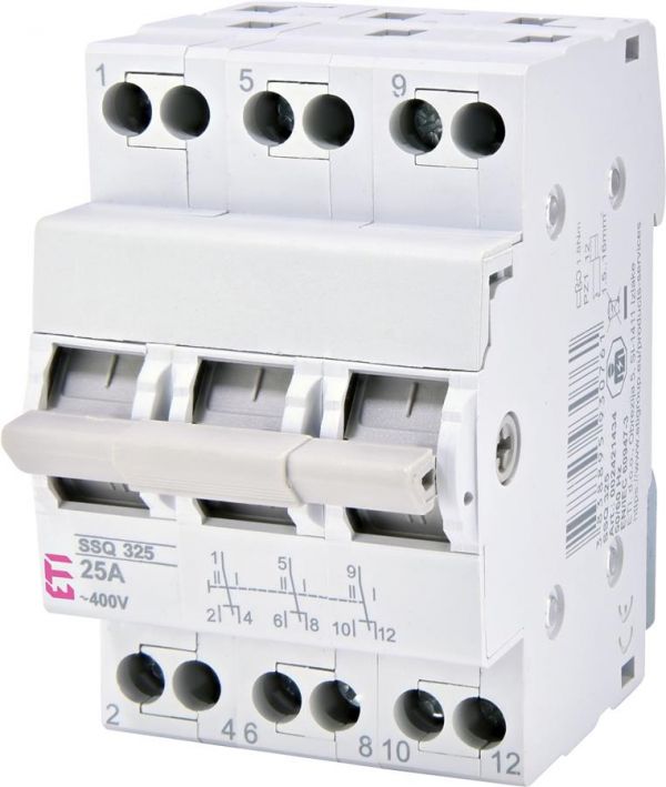 Перемикач навантаження ETI SSQ 340, 3p, 40A, (I-0-II) Перемикач навантаження ETI SSQ 340, 3p, 40A, (I-0-II)
