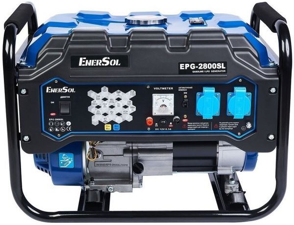 Генератор газово-бензиновый EnerSol EPG-2800SL, 2.8кВт, ручной старт, AVR Генератор газово-бензиновый EnerSol EPG-2800SL, 2.8кВт, ручной старт, AVR
