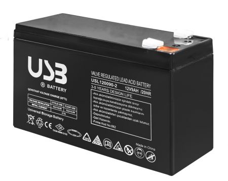 Акумуляторна батарея E.NEXT, 12В, 9Аг, AGM (USL1290-2)