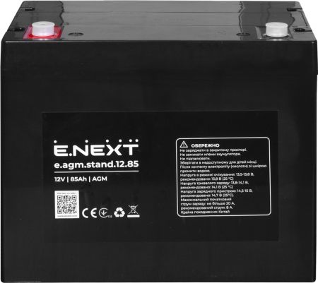 Акумуляторна батарея E.NEXT (e.agm.stand.12.85) 12В, 85Аг, AGM (s072009)