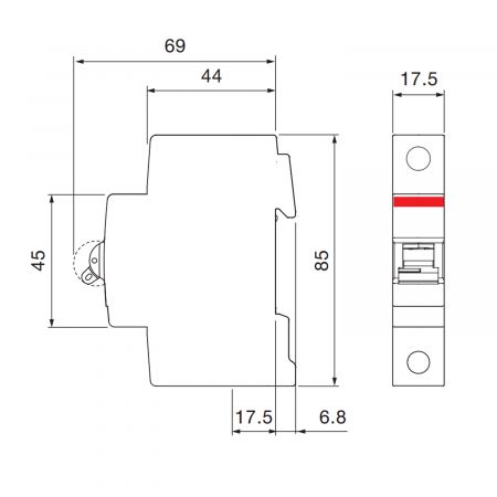 Автоматический выключатель ABB SH201-C10 1p, 6кА (2CDS211001R0104)