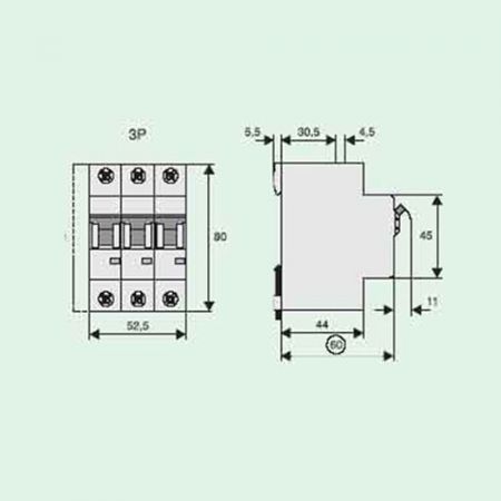 Автоматический выключатель Eaton 3 полюса PL4-C10/3 (293159)