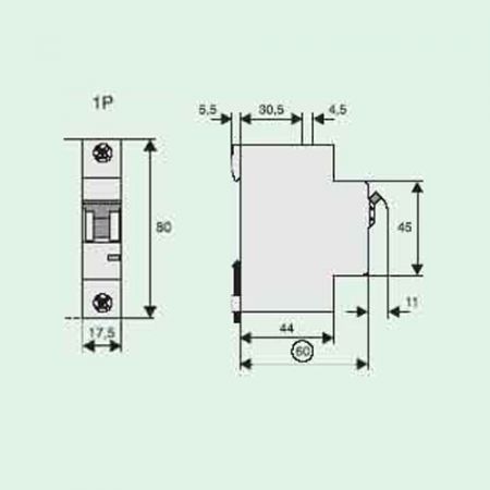 Автоматический выключатель Eaton PL4-C20/1 (293125)