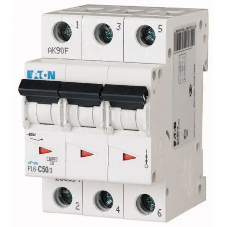 Автоматический выключатель Eaton PL6 C50/3 (286606)