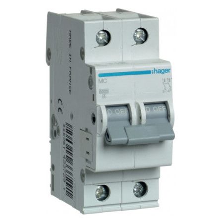 Автоматичний вимикач Hager 1P+N 6кА C-10A (MC510A)