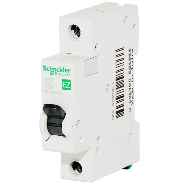 Автоматичний вимикач Schneider Electric Easy9 1p, 25А, C, 4.5кА (EZ9F34125) Автоматичний вимикач Schneider Electric Easy9 1p, 25А, C, 4.5кА (EZ9F34125)
