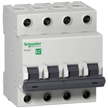 Автоматичний вимикач Schneider Electric Easy9 4p, 10А, C, 4.5кА (EZ9F34410)