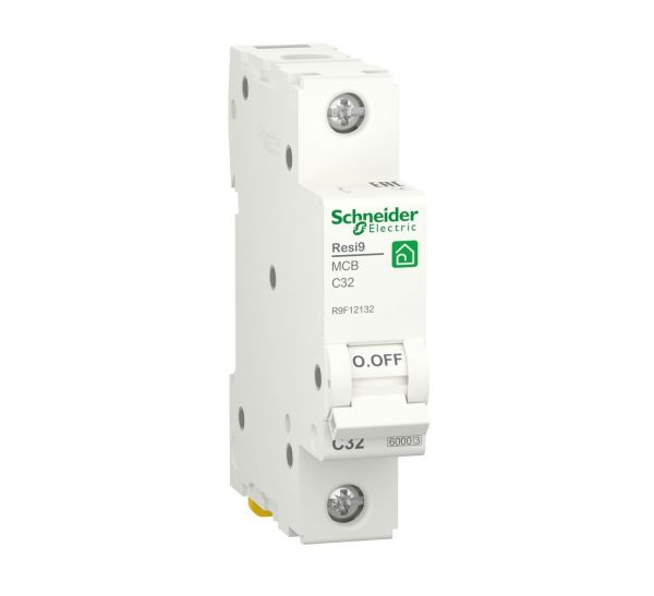 Автоматичний вимикач Schneider Electric Resi9 1p, 32А, C, 6кА (R9F12132) Автоматичний вимикач Schneider Electric Resi9 1p, 32А, C, 6кА (R9F12132)