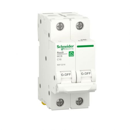 Автоматичний вимикач Schneider Electric Resi9 2p, 16А, C, 6кА (R9F12216)