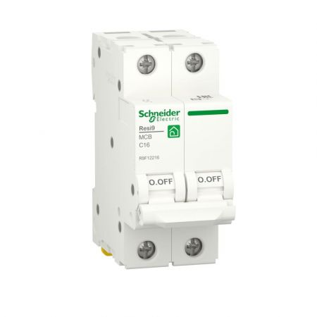 Автоматический выключатель Schneider Electric Resi9 2p, 16А, C, 6кА (R9F12216)