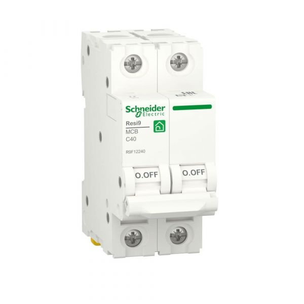 Автоматичний вимикач Schneider Electric Resi9 2p, 40А, C, 6кА (R9F12240) Автоматичний вимикач Schneider Electric Resi9 2p, 40А, C, 6кА (R9F12240)