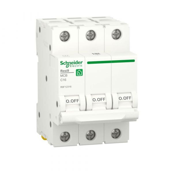 Автоматичний вимикач Schneider Electric Resi9 3p, 16А, C, 6кА (R9F12316) Автоматичний вимикач Schneider Electric Resi9 3p, 16А, C, 6кА (R9F12316)