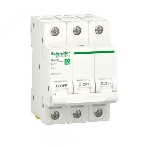 Автоматичний вимикач Schneider Electric Resi9 3p, 40А, C, 6кА (R9F12340) Автоматичний вимикач Schneider Electric Resi9 3p, 40А, C, 6кА (R9F12340)