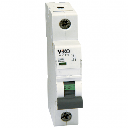 Автоматичний вимикач Viko 1p, C, 10A, 4.5кА (4VTB-1C10)