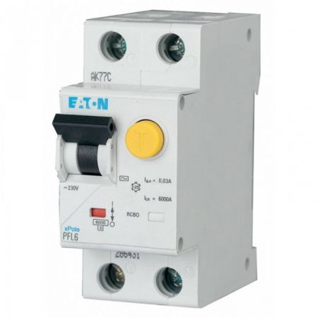 Дифференциальный автоматический выключатель Eaton PFL6-40/1N/C/003 (286471) УЗО