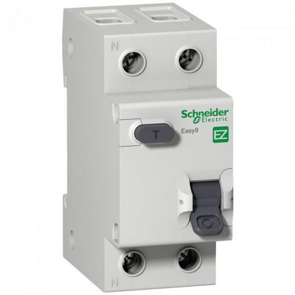 Диференційний автоматичний вимикач Schneider Electric Easy9 1Р+N, 25А, 30 мА, АС (EZ9D34625) ПЗВ Диференційний автоматичний вимикач Schneider Electric Easy9 1Р+N, 25А, 30 мА, АС (EZ9D34625) ПЗВ