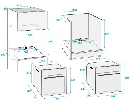 Духова шафа Beko BIM24400ZGCS, електрична, 71л