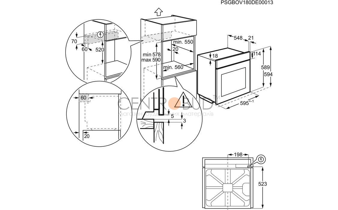 Духовой шкаф electrolux okc5h50x