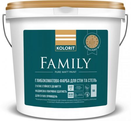 Фарба Kolorit Family, база А біла, 0.9л (4823046203800)