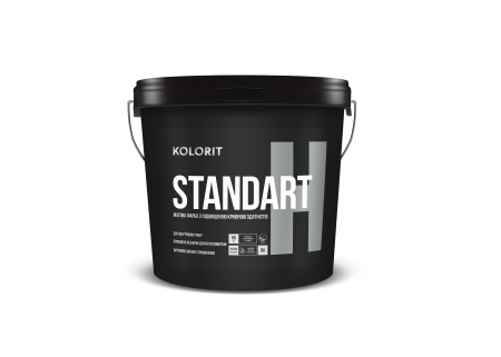 Краска Kolorit Standart H, база А белый мат, 0.9л (4823046206900)
