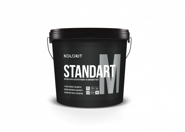 Краска Kolorit Standart M, база А белый глубокий мат, 2.7л (4823046206559)