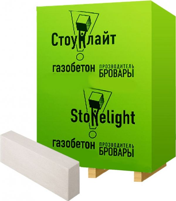 Газоблок Стоунлайт G D500, 600x200x100мм Газоблок Стоунлайт G D500, 600x200x100мм