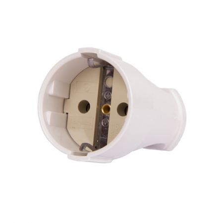 Гніздо E.NEXT (e.socket.003.16.white) штепсельне з заземленням, 16А біле (p017003)