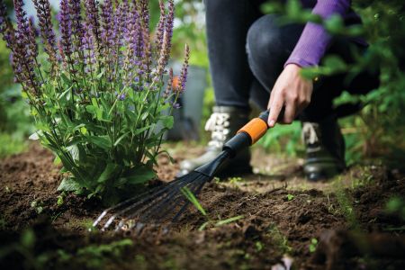 Граблі віялові Fiskars QuikFit, насадка, для квітів, 38.4 см, 210г (1001412)