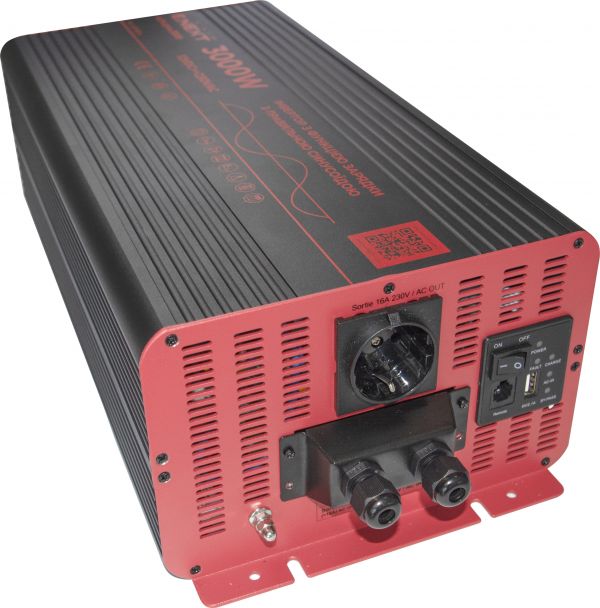 Инвертор с функцией зарядки E.NEXT e.inv.pro.3000, 12/220В, 3000Вт, чистый синус (s073004)