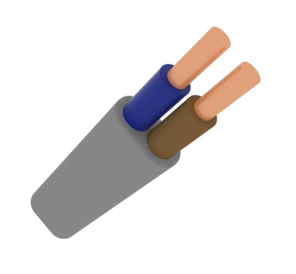 Кабель ВВГ-П 2x4 ЗЗКМ, Сірий Кабель ВВГ-П 2x4 ЗЗКМ, Сірий