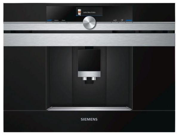 Siemens Кавомашина вбудовувана, 2.4л, зерно+мелена, автомат.капуч, LED-дисплей, авторецептів -29, чорний