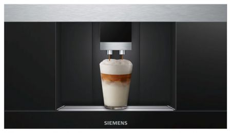 Siemens Кавомашина вбудовувана, 2.4л, зерно+мелена, автомат.капуч, LED-дисплей, авторецептів -29, чорний